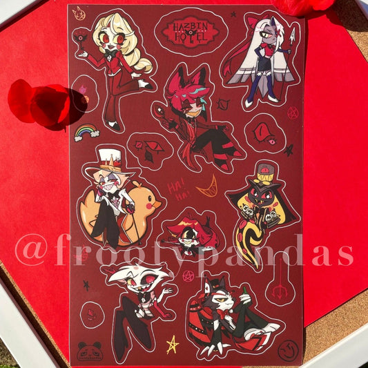 Hazbin Hotel Sticker Sheets